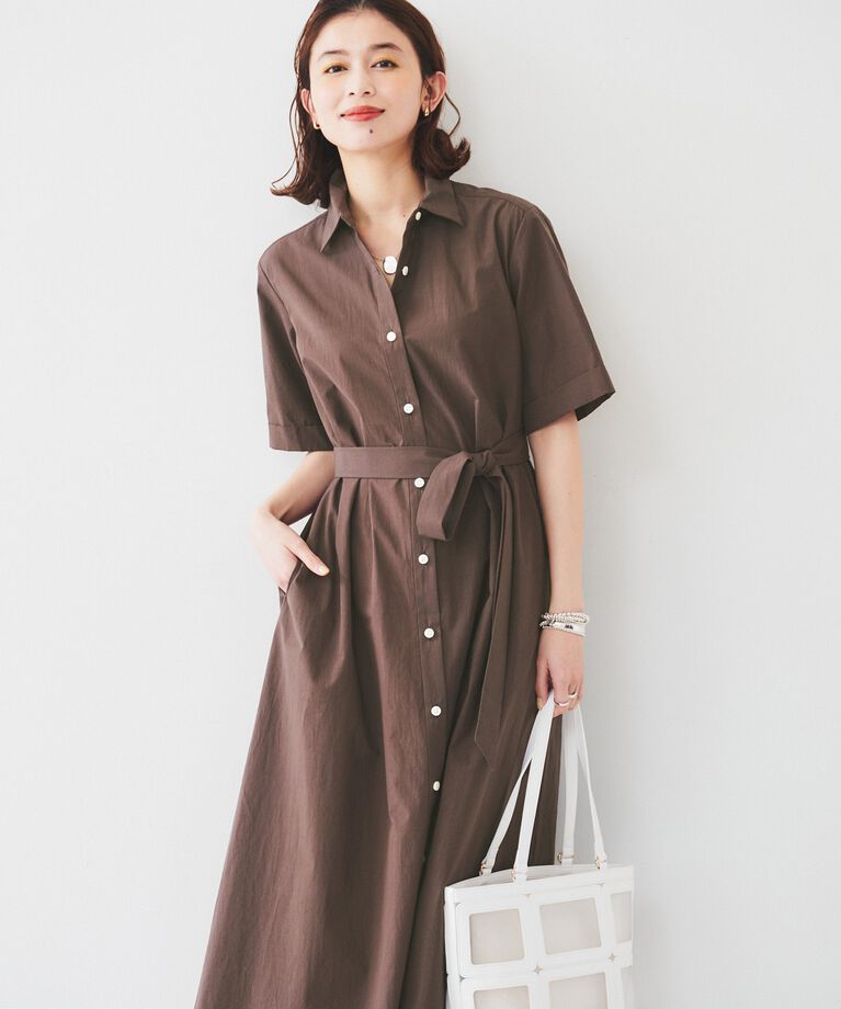 UNTITLED「【コットン100／前開き／夏ワンピ】ロングシャツワンピース」|ワンピース|