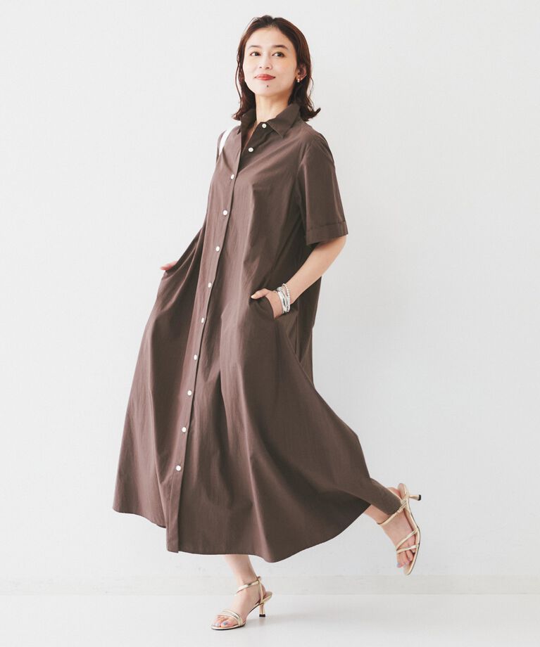 UNTITLED「【コットン100／前開き／夏ワンピ】ロングシャツワンピース」|ワンピース|