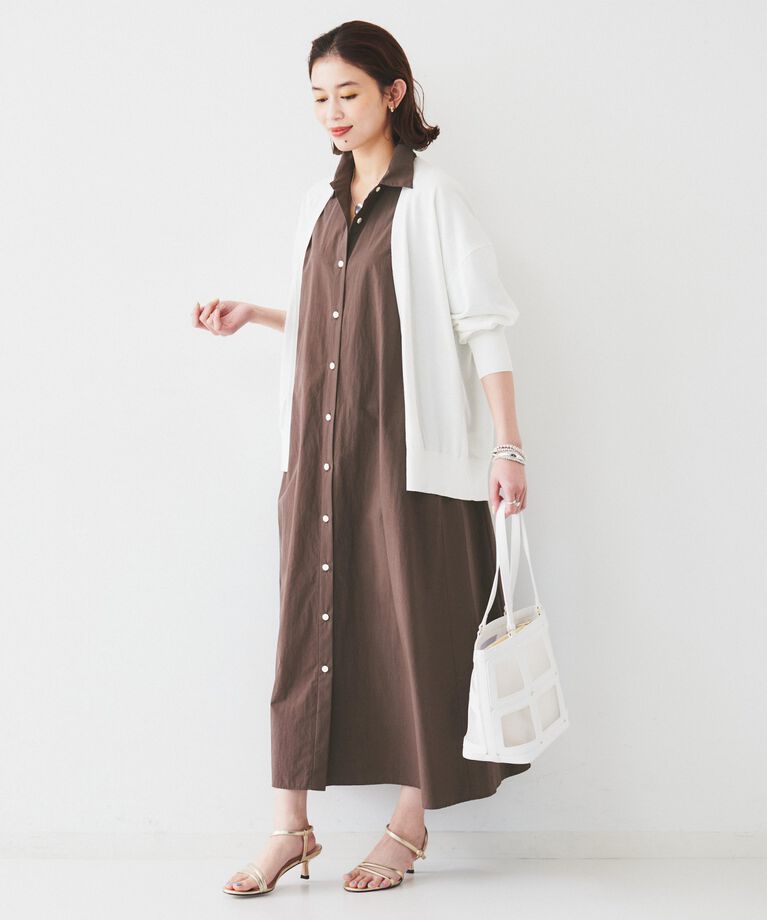 UNTITLED「【コットン100／前開き／夏ワンピ】ロングシャツワンピース」|ワンピース|