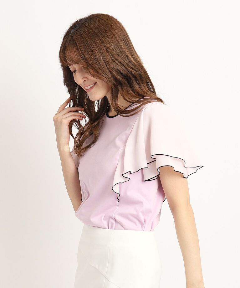COUP DE CHANCE「【洗える】フリル袖プルオーバージャージ」|Tシャツ・カットソー|ﾗﾍﾞﾝﾀﾞｰ(080)