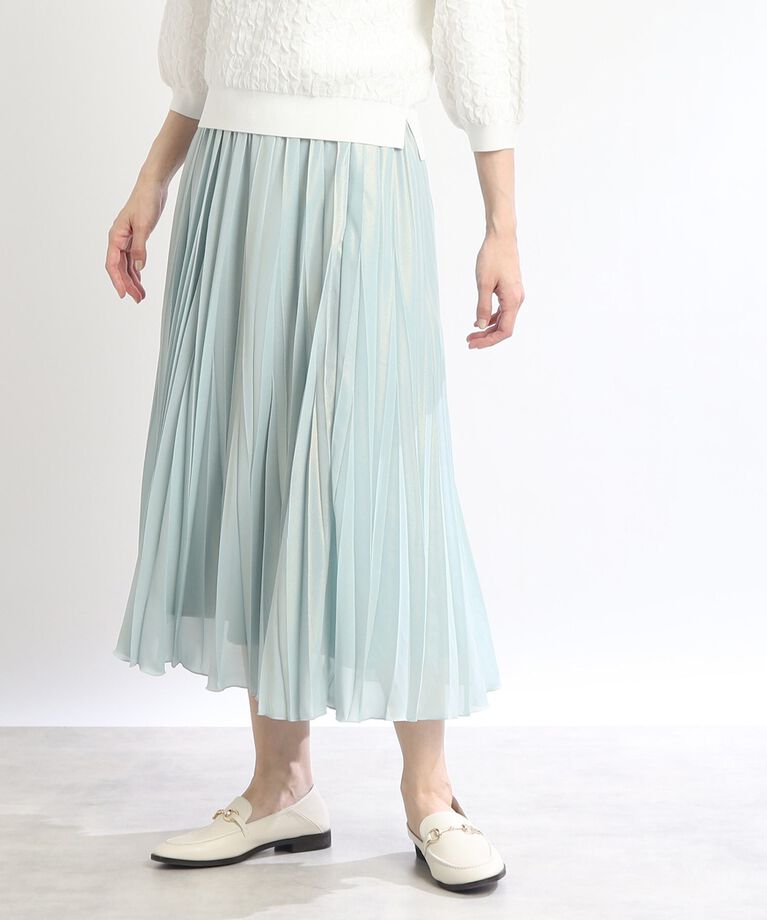 Reflect「【SALE/洗える】シャイニーカラープリーツスカート」|スカート|