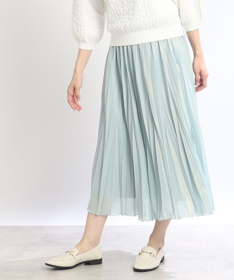 Reflect「【SALE/洗える】シャイニーカラープリーツスカート」|スカート|
