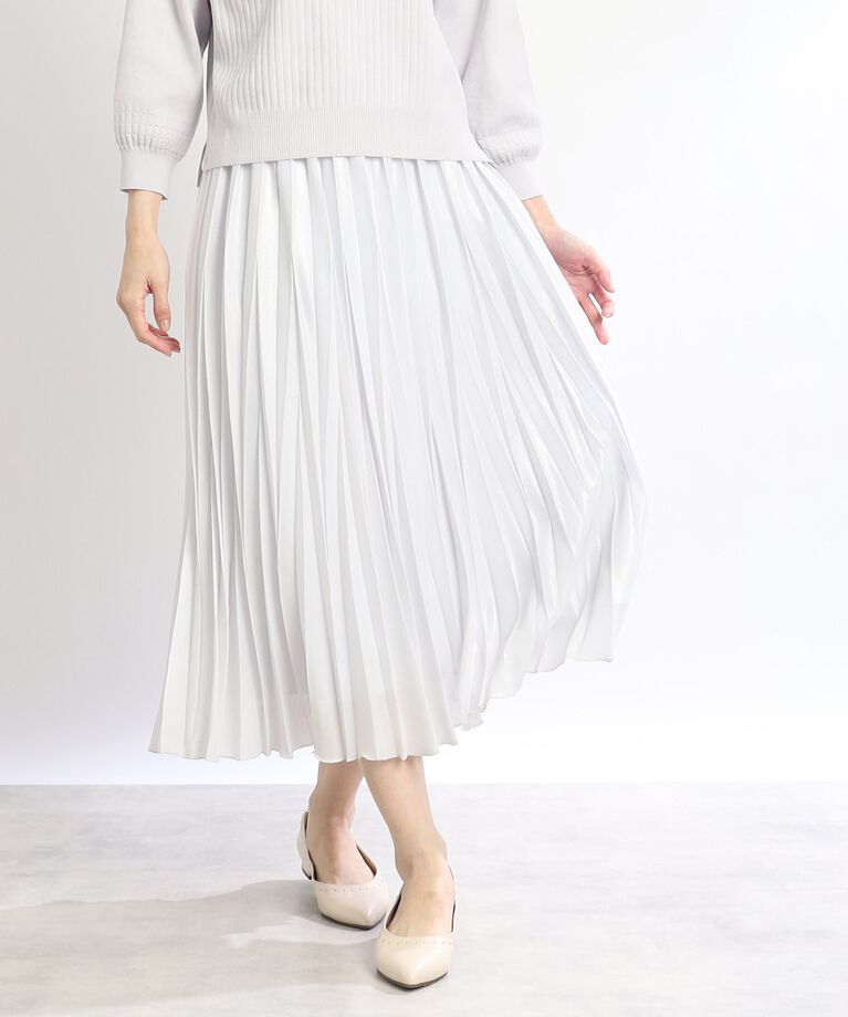 Reflect「【SALE/洗える】シャイニーカラープリーツスカート」|スカート|