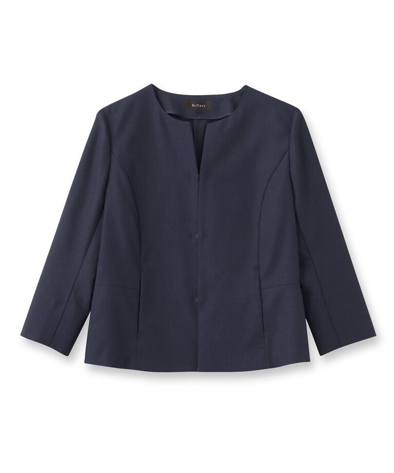 Reflect「【SALE／UVカット／接触冷感／洗える／セットアップ可能】ノーカラージャケット」|ノーカラージャケット|