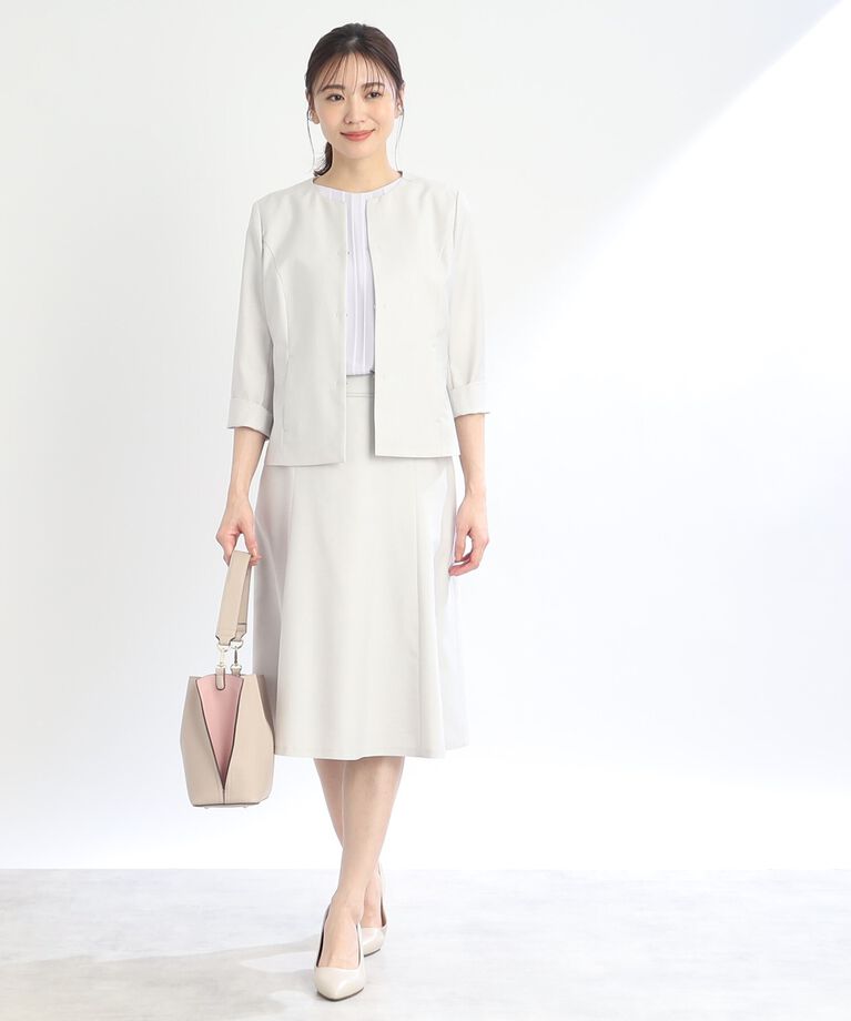 Reflect「【SALE／UVカット／接触冷感／洗える／セットアップ可能】ノーカラージャケット」|ノーカラージャケット|