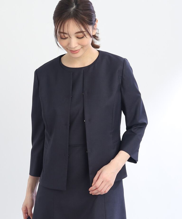 Reflect「【SALE／UVカット／接触冷感／洗える／セットアップ可能】ノーカラージャケット」|ノーカラージャケット|