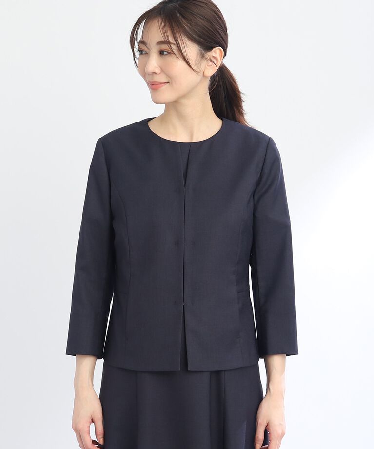 Reflect「【SALE／UVカット／接触冷感／洗える／セットアップ可能】ノーカラージャケット」|ノーカラージャケット|