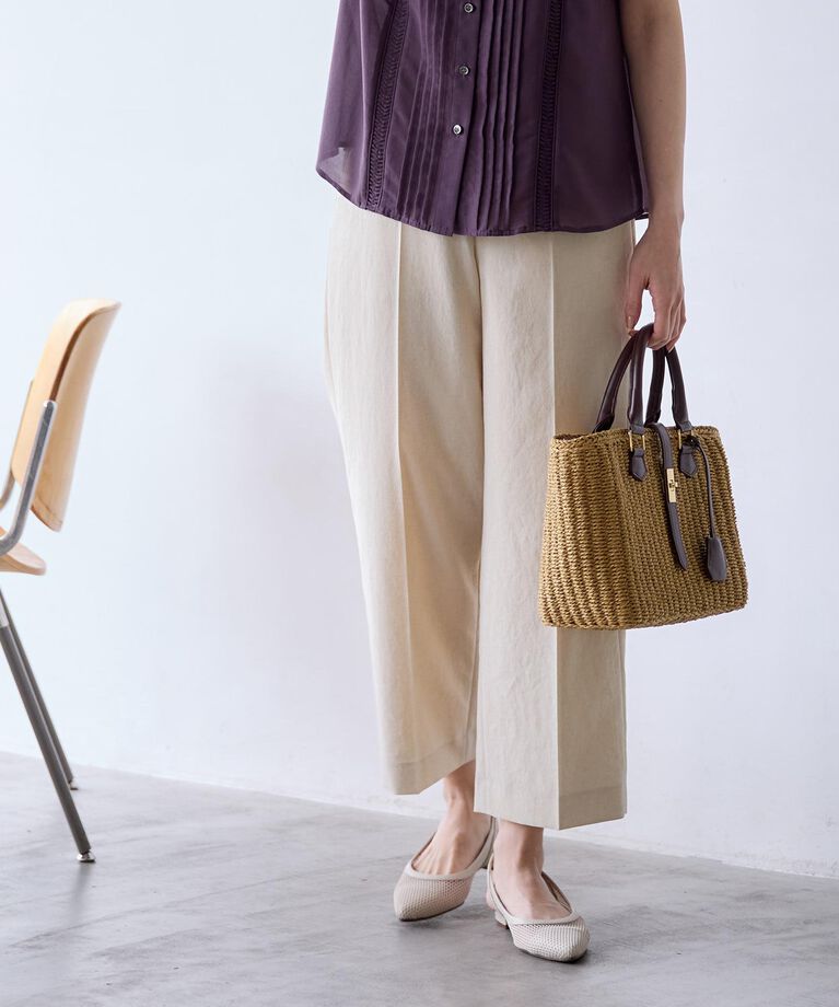Reflect「【UVカット／マシンウォッシュ可／セットアップ可／夏の通勤におすすめ】ドライタッチストレートパンツ」|その他|ライトベージュ(05