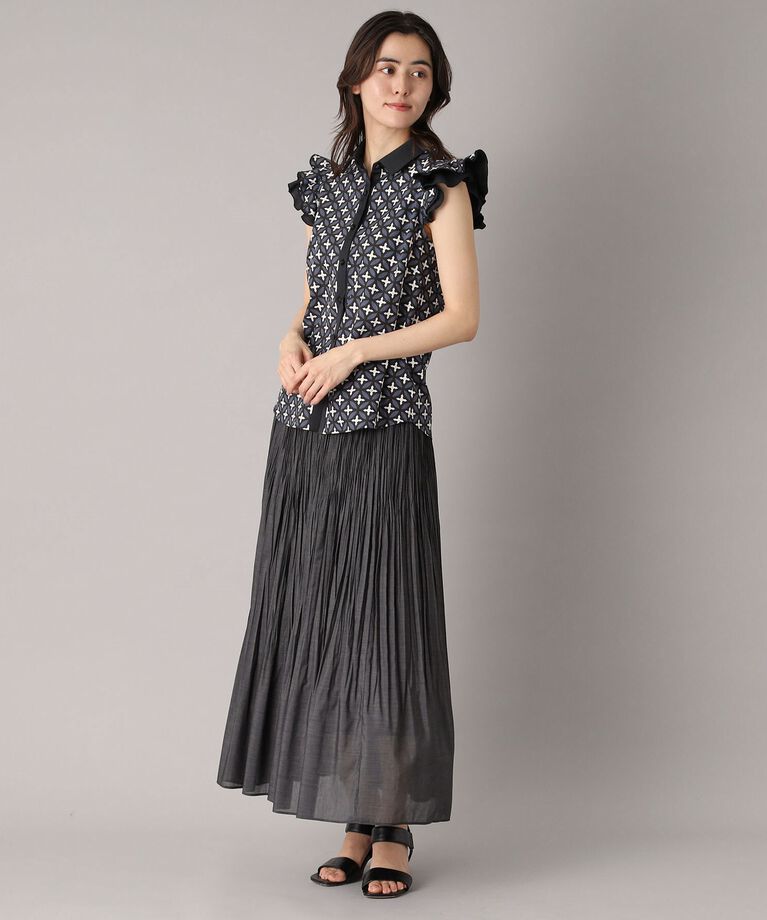 DRESSTERIOR「【大人百花春号掲載 モデル美香さん着用】オーバーラップウィングスリーブブラウス」|シャツ・ブラウス|