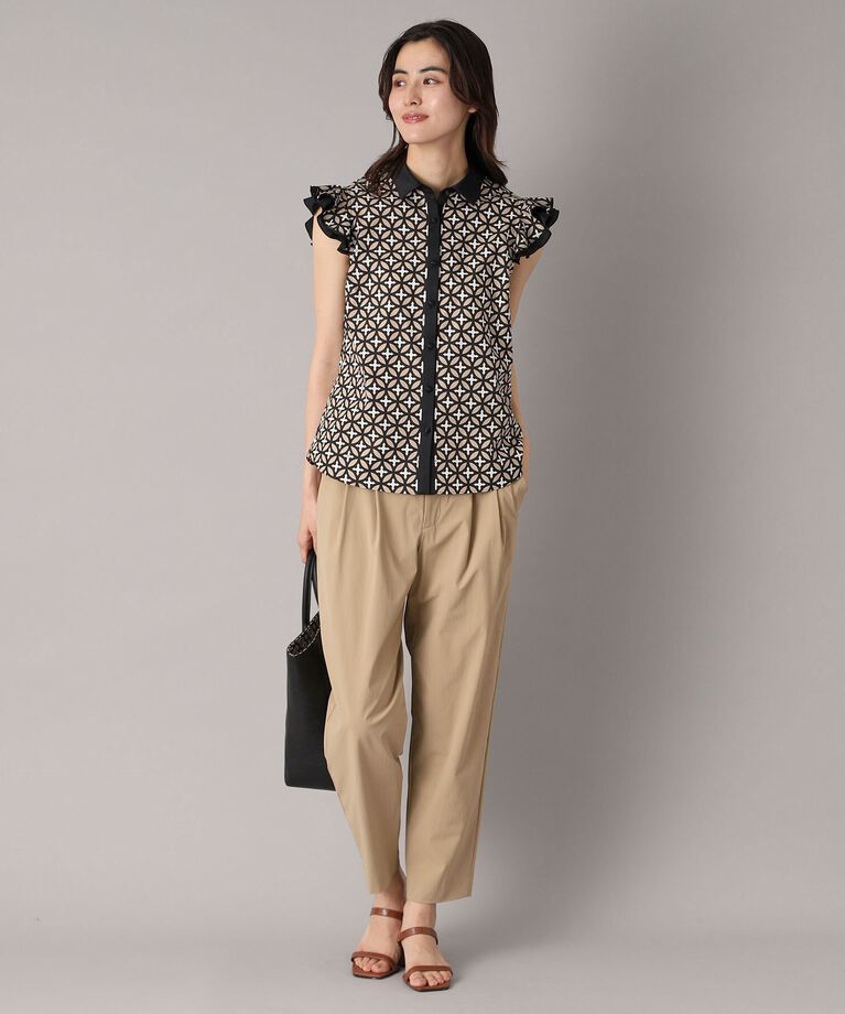 DRESSTERIOR「【大人百花春号掲載 モデル美香さん着用】オーバーラップウィングスリーブブラウス」|シャツ・ブラウス|