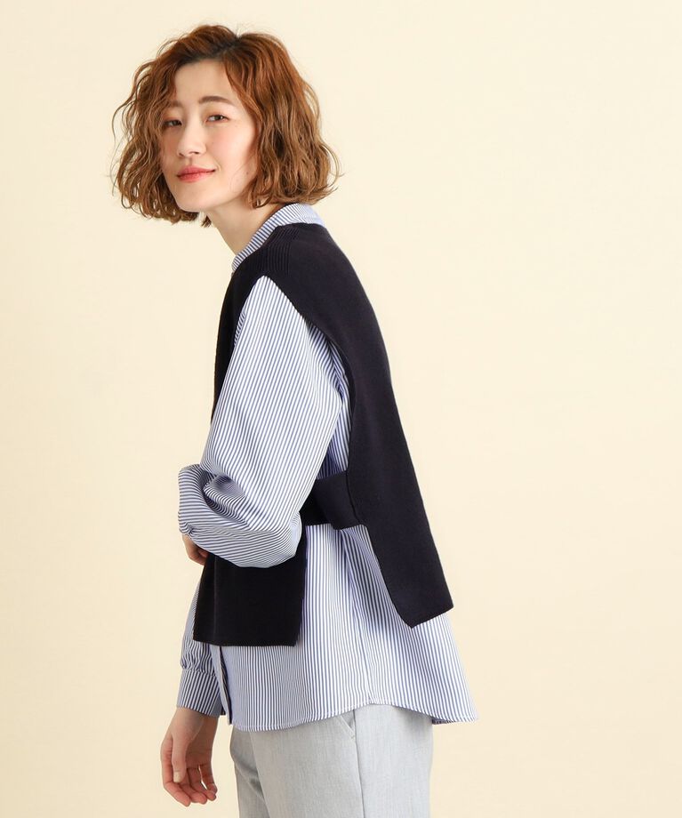 grove「着回しの効く嬉しいセットアイテム ニットベスト×前開きシャツ」|ベスト・ジレ|