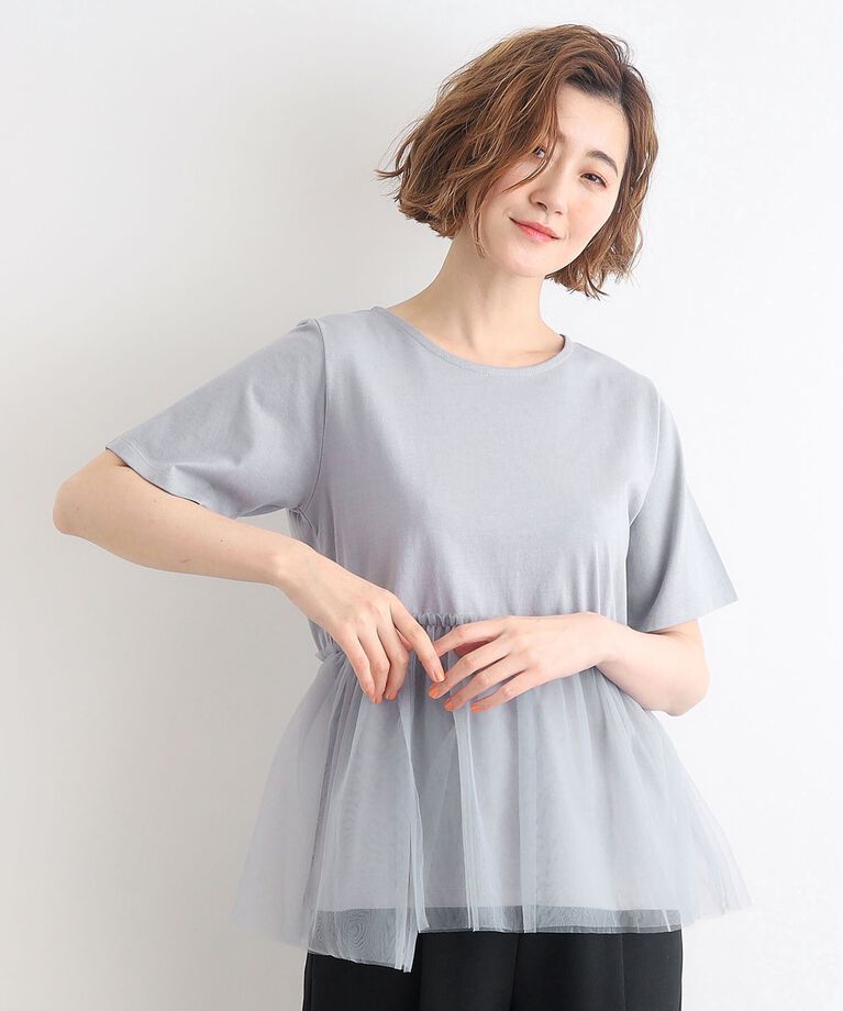grove「チュール切り替えTシャツ」|Tシャツ・カットソー|