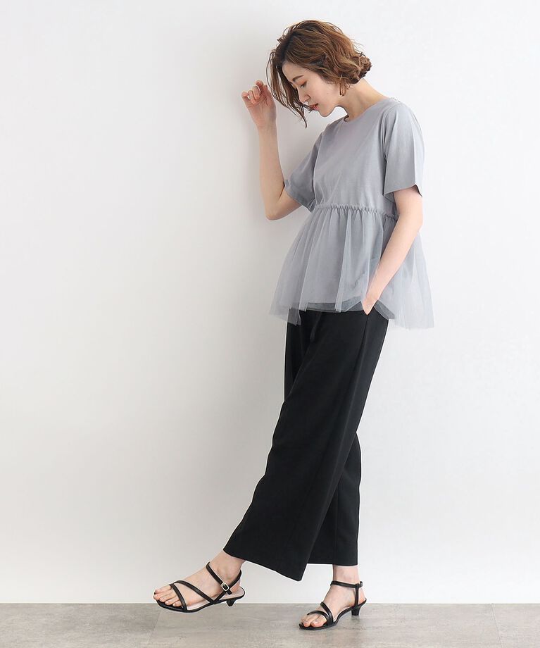 grove「チュール切り替えTシャツ」|Tシャツ・カットソー|