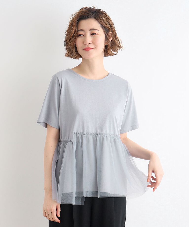grove「チュール切り替えTシャツ」|Tシャツ・カットソー|