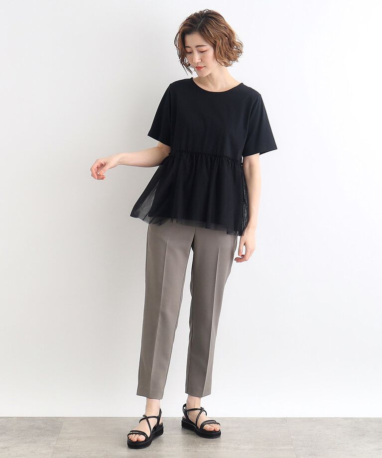 grove「チュール切り替えTシャツ」|Tシャツ・カットソー|
