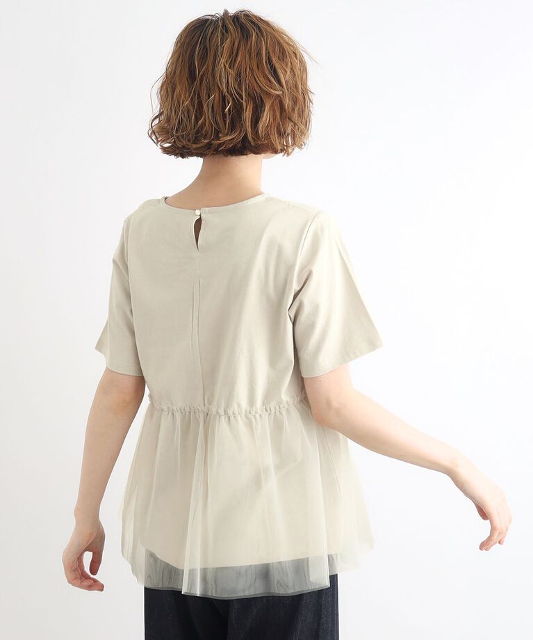 grove「チュール切り替えTシャツ」|Tシャツ・カットソー|