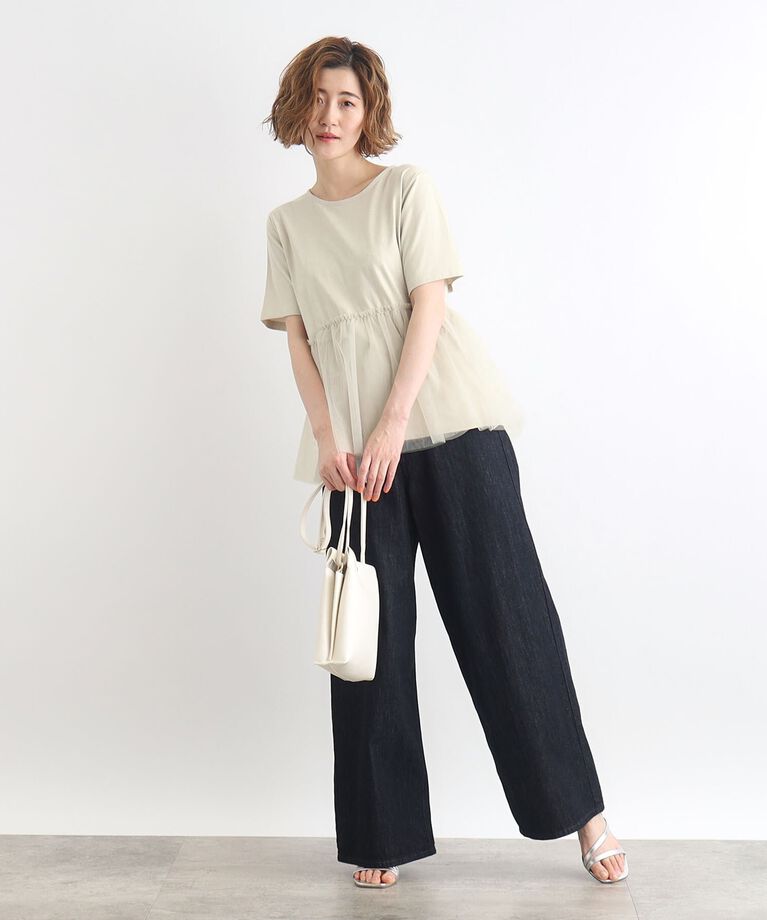 grove「チュール切り替えTシャツ」|Tシャツ・カットソー|