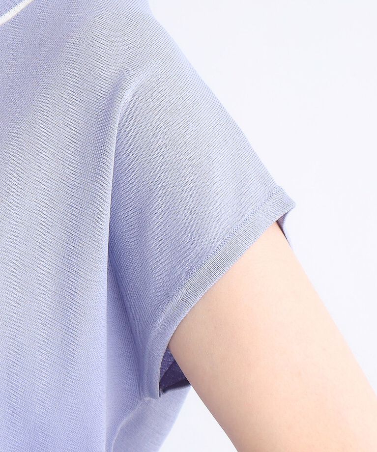 grove「【接触冷感／UV／抗ピル】取り外しパール調ピン付きボウタイニット」|ニット・セーター|