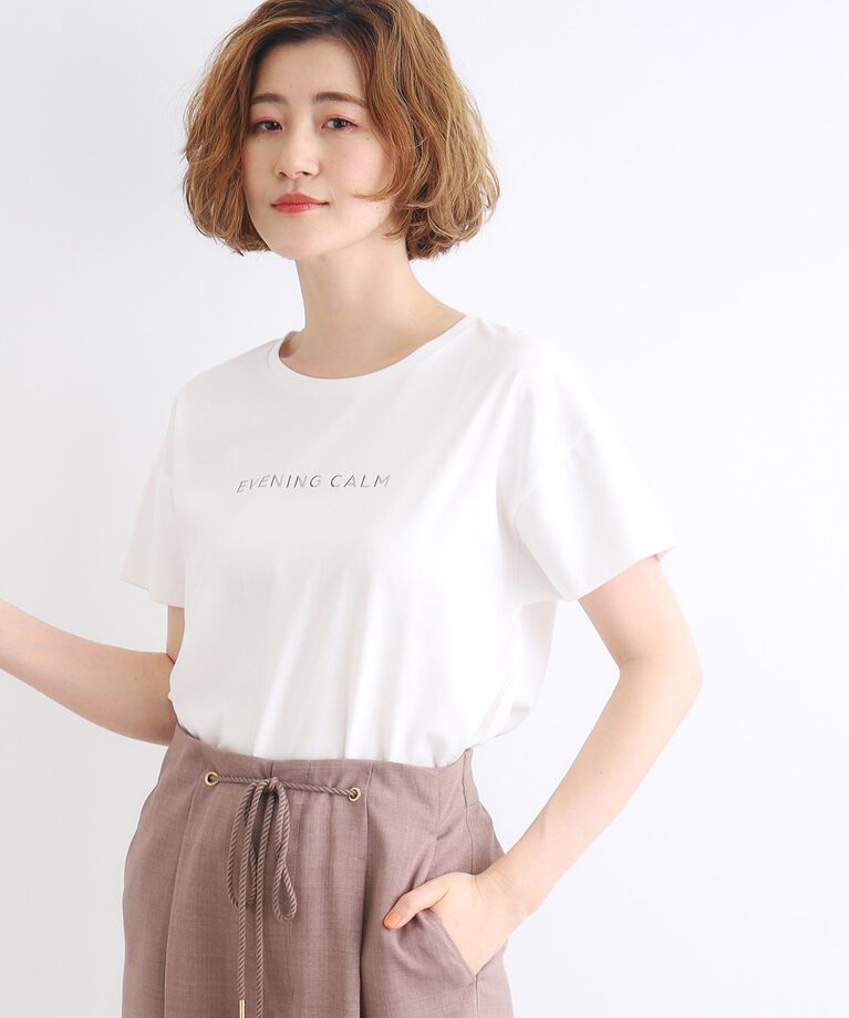 grove「＜接触冷感／UVカット／ご自宅で洗える＞袖フォルムプリントTシャツ」|Tシャツ・カットソー|