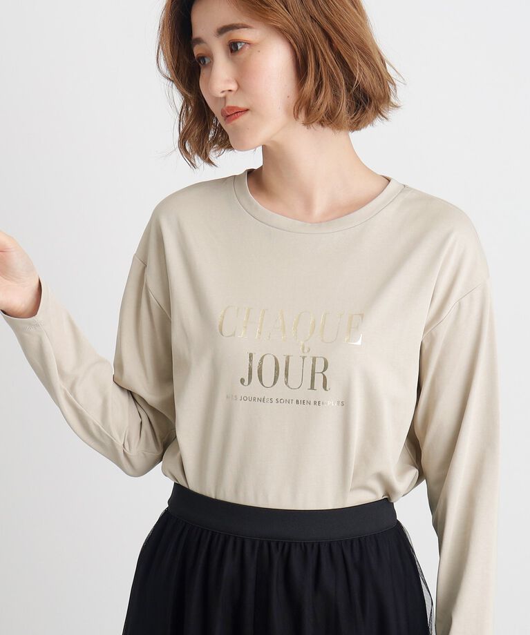 grove「【雑誌掲載】＜UVカット＞ロゴアソートロンT」|Tシャツ・カットソー|