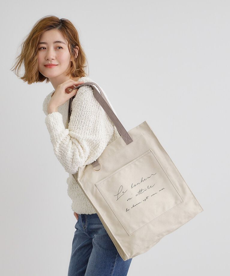 grove「【大人の推し活にも！】ロゴキャンバストート【A4・多機能】」|トートバッグ|