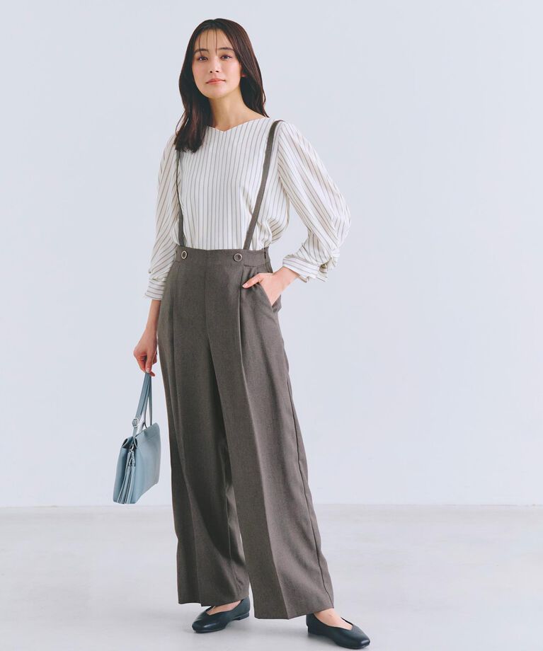 grove「【毎日着たい】麻調メッシュ袖コンシャスブラウス」|シャツ・ブラウス|