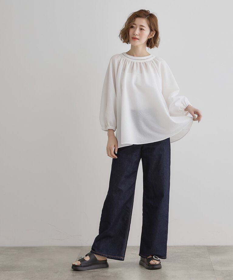 grove「2WAYサッカースモックブラウス」|シャツ・ブラウス|