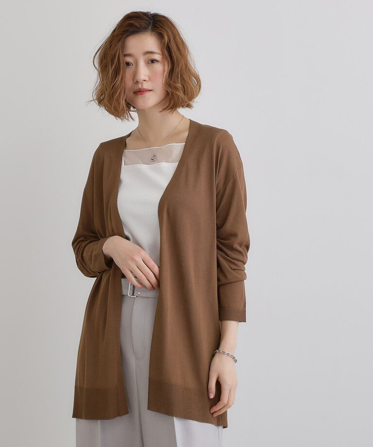 grove「【接触冷感/UVカットetc】夏に嬉しい機能付き！ベーシックロングカーディガン」|カーディガン|