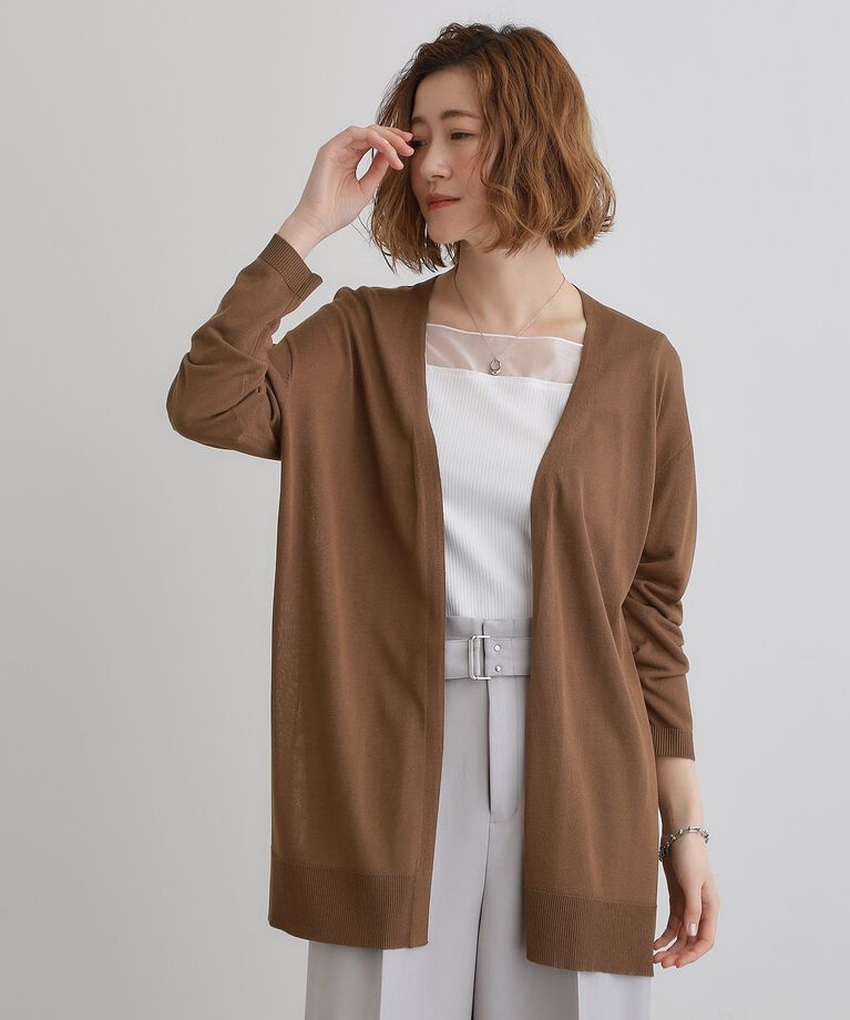 grove「【接触冷感/UVカットetc】夏に嬉しい機能付き！ベーシックロングカーディガン」|カーディガン|