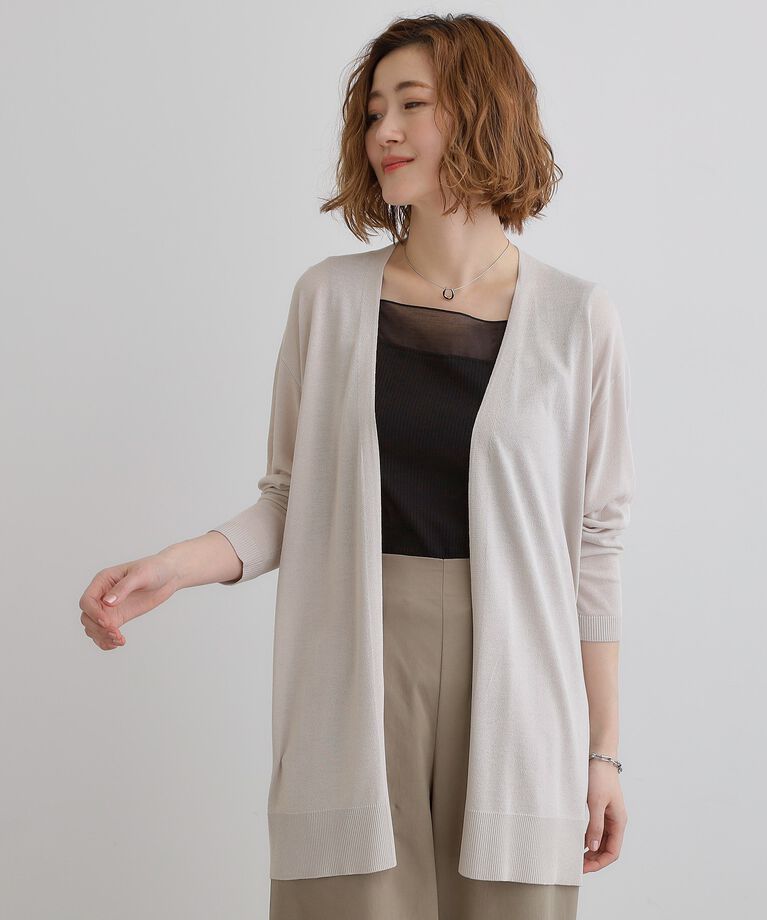 grove「【接触冷感/UVカットetc】夏に嬉しい機能付き！ベーシックロングカーディガン」|カーディガン|