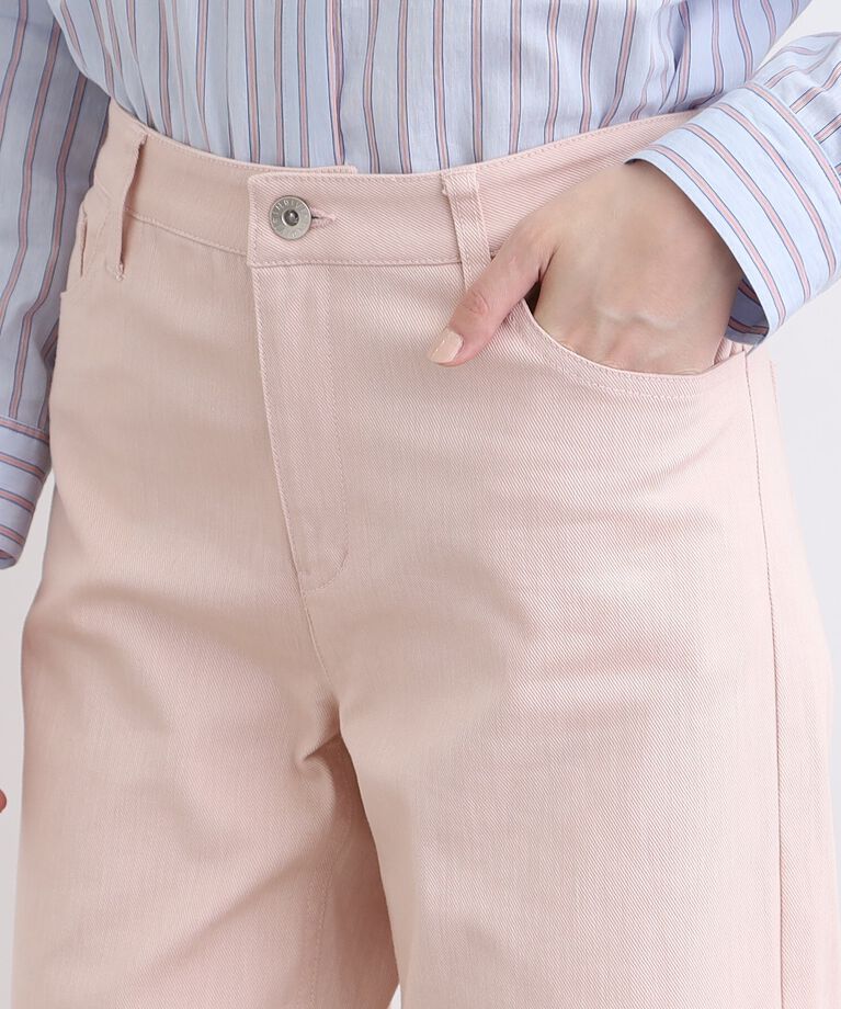 INDIVI「【洗える】ストレートワイド カラーデニムパンツ」|デニム|