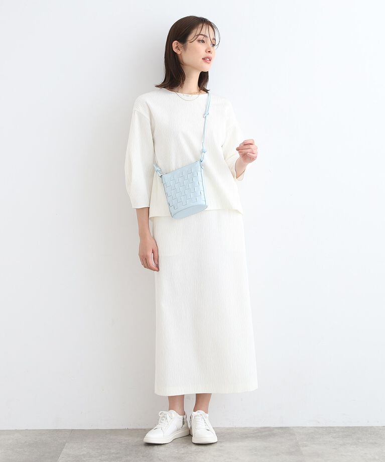 INDIVI「【洗える／SETUP可能】ストライプジャカード ストレートスカート」|スカート|