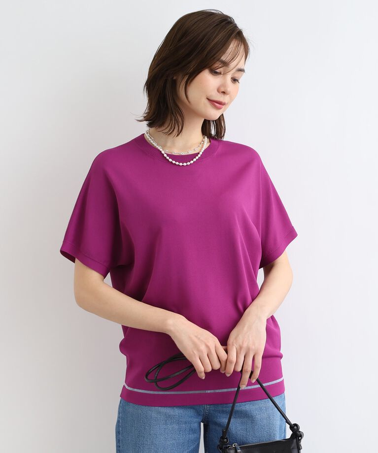 INDIVI「【洗える／サマーニット】Tシャツライクニット」|ニット・セーター|