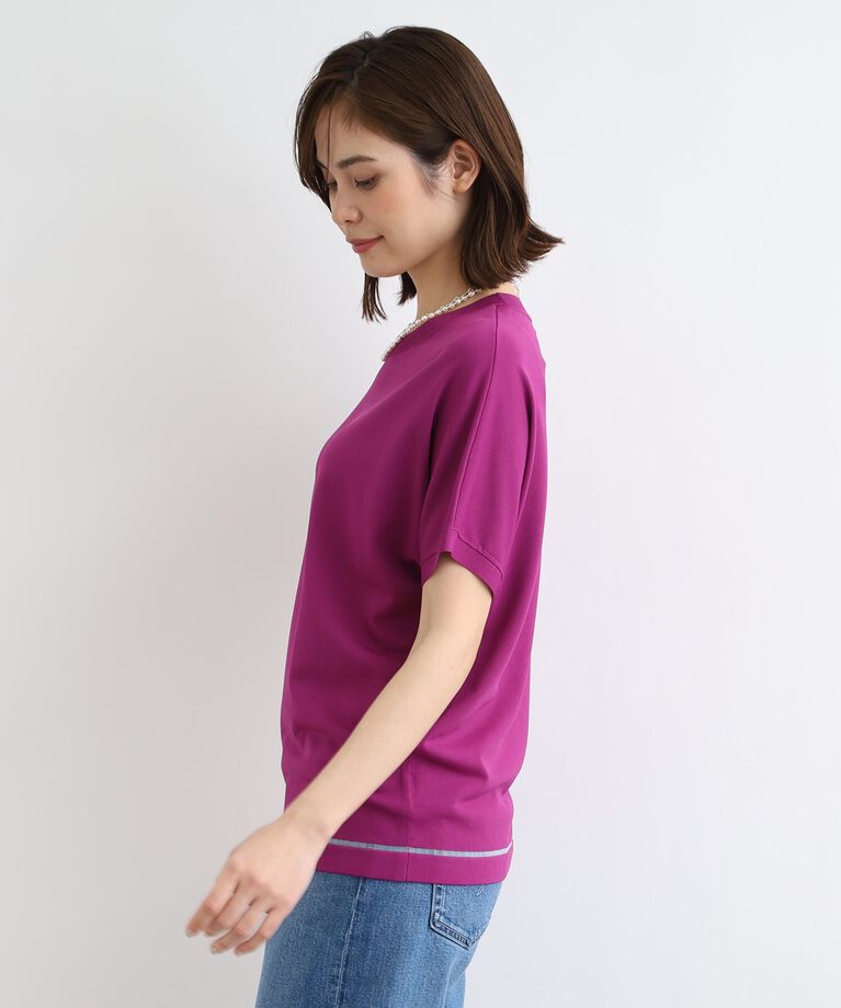 INDIVI「【洗える／サマーニット】Tシャツライクニット」|ニット・セーター|