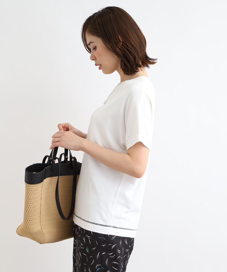 INDIVI「【洗える／サマーニット】Tシャツライクニット」|ニット・セーター|
