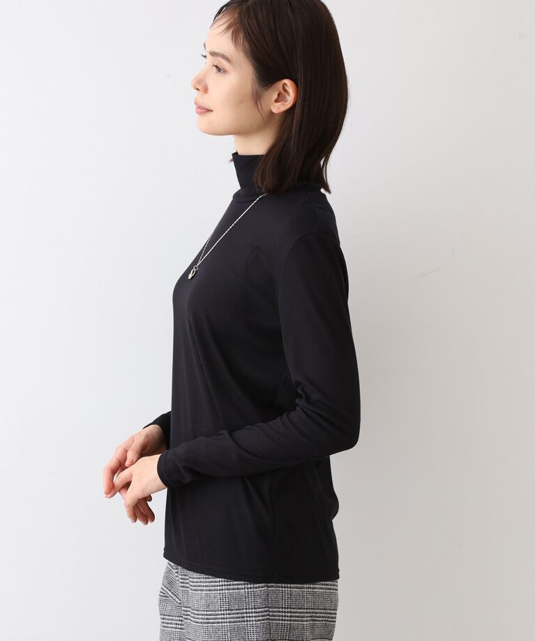 INDIVI「【洗える／インナー活躍！】ハイネックカットソートップス」|Tシャツ・カットソー|