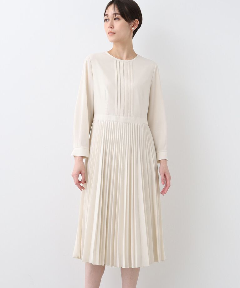 INDIVI「春SALE！【洗える】スタイルUPプリーツワンピース」|ワンピース|