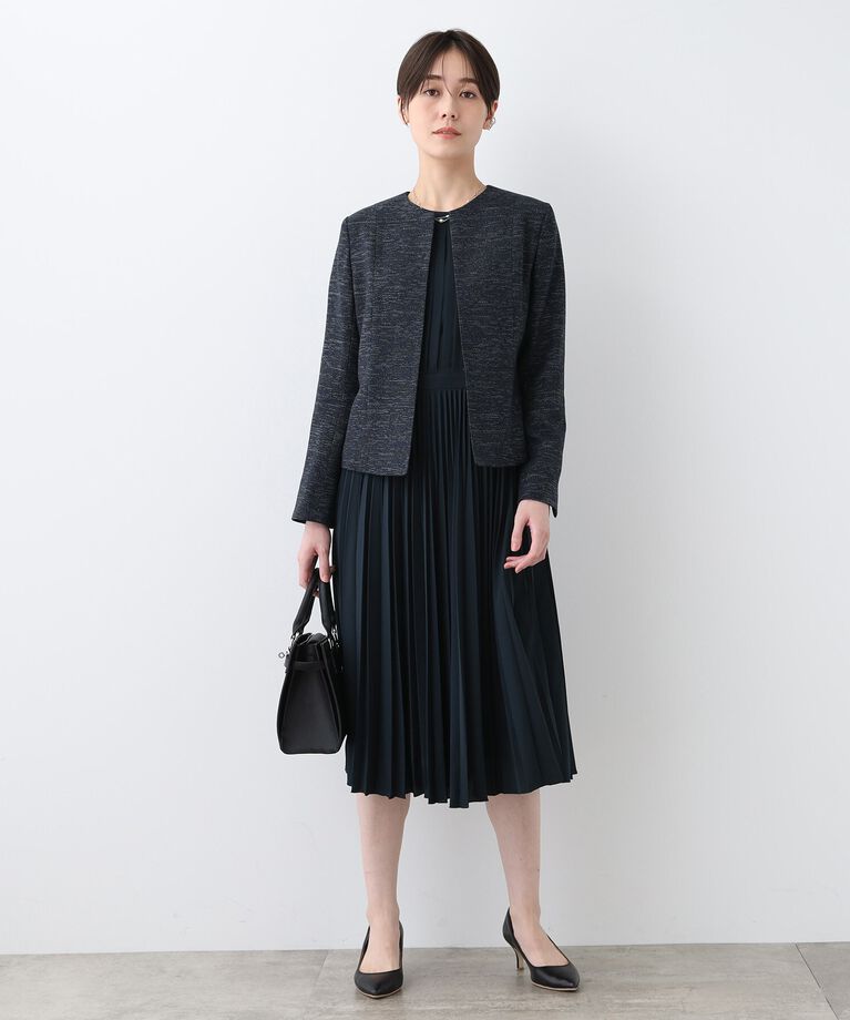 INDIVI「春SALE！【洗える】スタイルUPプリーツワンピース」|ワンピース|