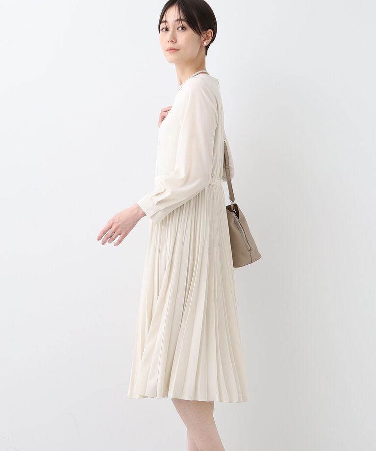 INDIVI「春SALE！【洗える】スタイルUPプリーツワンピース」|ワンピース|