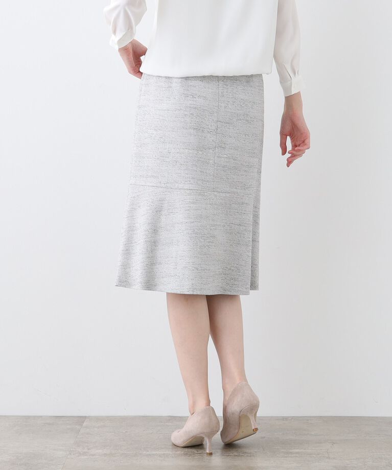 INDIVI「春SALE！【洗える】ストレッチツィ―ドセミフレアスカート」|スカート|