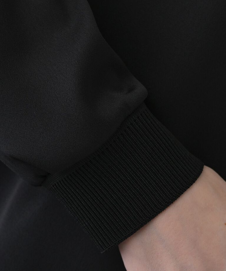 INDIVI「【洗える】異素材ドッキングトップス」|Tシャツ・カットソー|