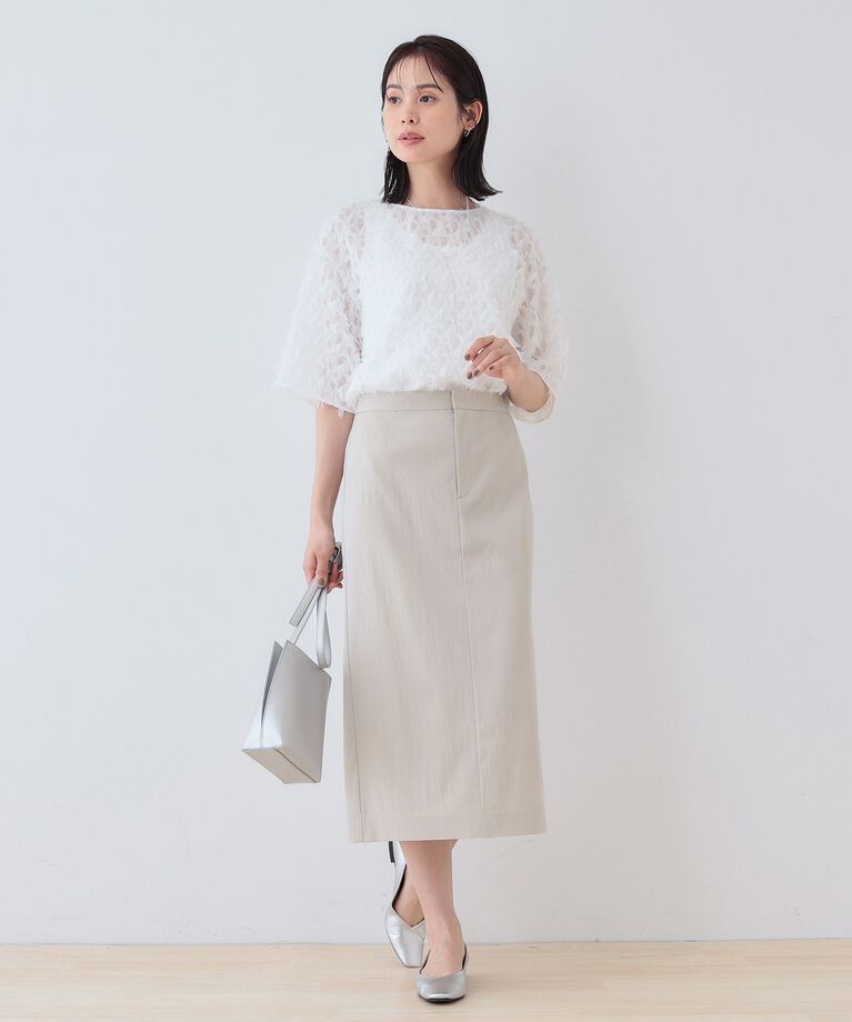INDIVI「春SALE！【洗える／SETUP可能／UVケア】ストレートラインスカート」|スカート|
