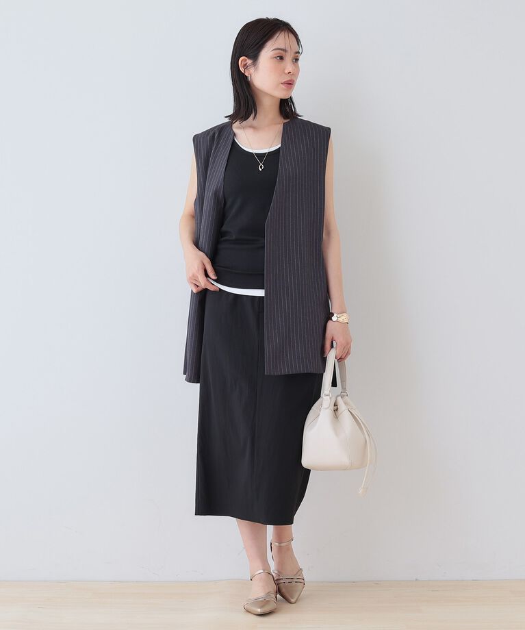 INDIVI「春SALE！【洗える／SETUP可能／UVケア】ストレートラインスカート」|スカート|