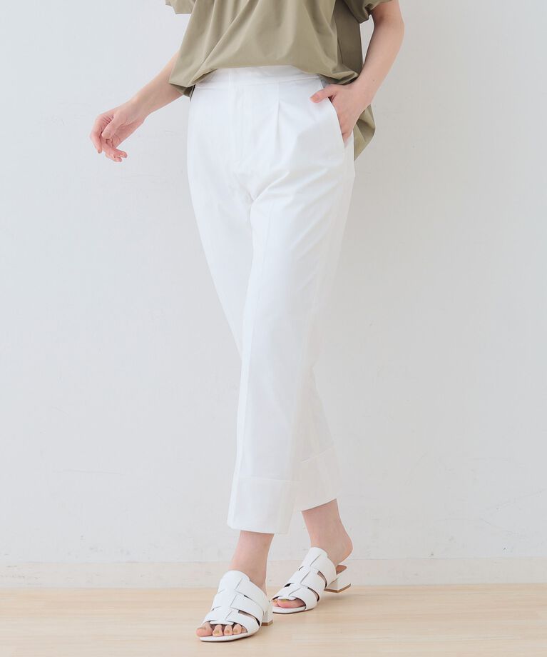 INDIVI「【通気性◎撥水／UV／SETUP可能】アクティブパンツ」|その他|ホワイト(001)