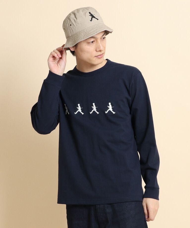 40CARATS&525「ラスタウォーカー丸胴長袖 Tシャツ」|Tシャツ・カットソー|ネイビー(093)