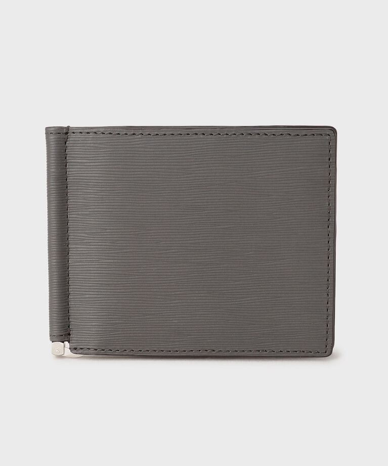 TAKEO KIKUCHI「【NEW レザーリップルシリーズ】マネークリップ付 サプレス ウォレット」|財布|ﾁｬｺｰﾙｸﾞﾚｰ(014)