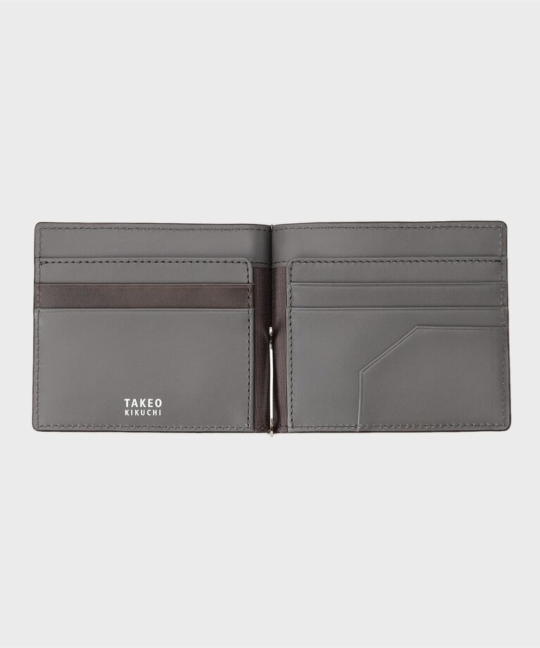 TAKEO KIKUCHI「【NEW レザーリップルシリーズ】マネークリップ付 サプレス ウォレット」|財布|