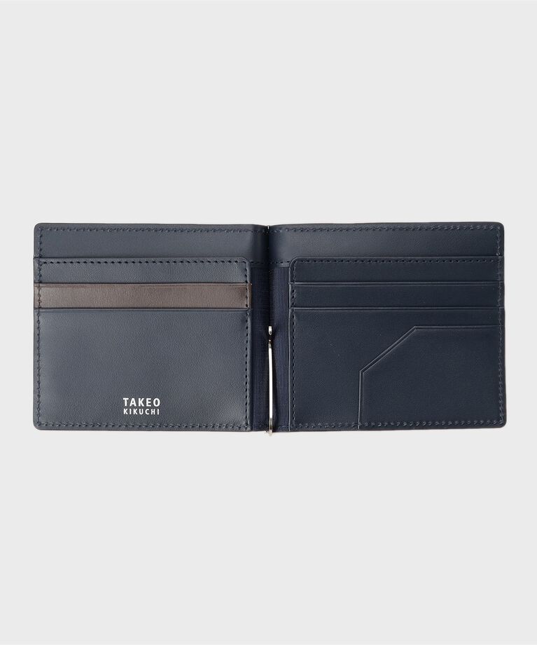 TAKEO KIKUCHI「【NEW レザーリップルシリーズ】マネークリップ付 サプレス ウォレット」|財布|