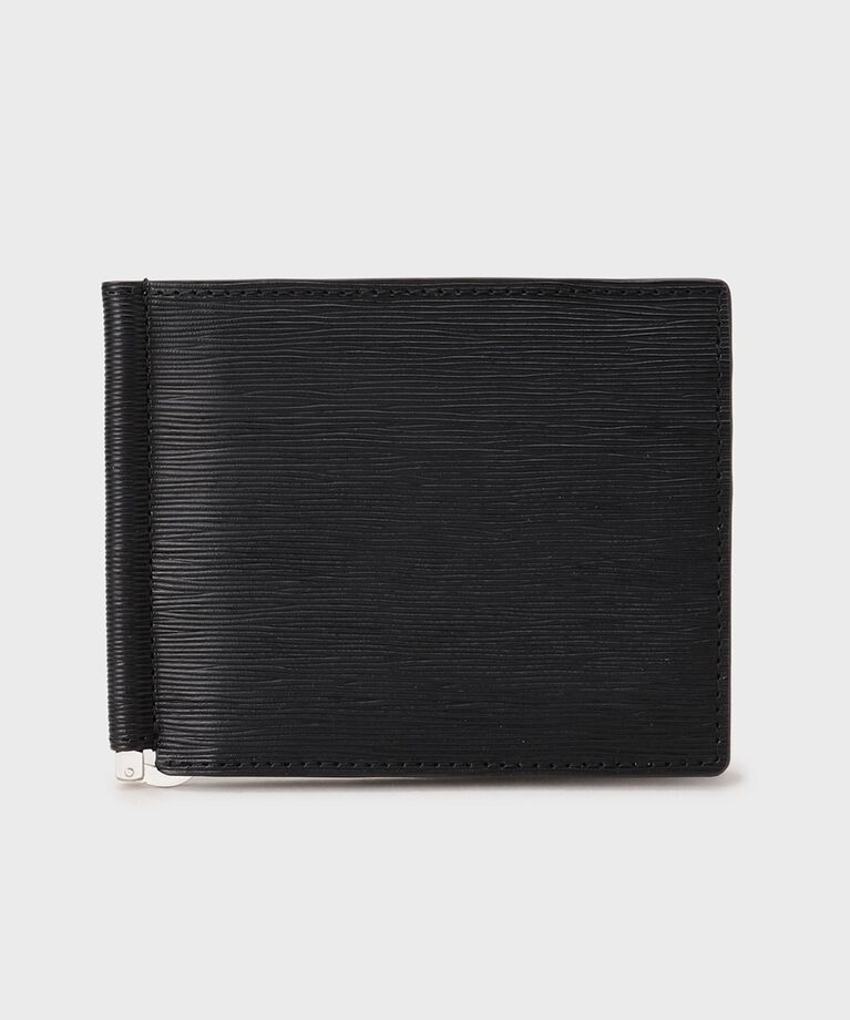 TAKEO KIKUCHI「【NEW レザーリップルシリーズ】マネークリップ付 サプレス ウォレット」|財布|ﾌﾞﾗｯｸ(019)