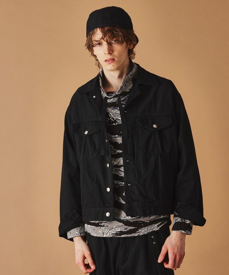 40CARATS&525「525DENIM ワークジャケット」|デニムジャケット|ブラック(019)